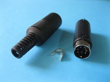 24 pcs Standard Mini DIN Plug 6 Pin Male Connector with Plastic Handle New picture