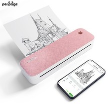 Portable Thermal Wireless Printer Inkless A4 203DPI White with 1 Roll Paper picture