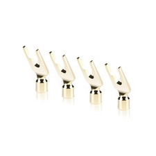 SKW Convertible Connector Gold Plated Speaker Spade Plugs 2 Pair Spade, picture