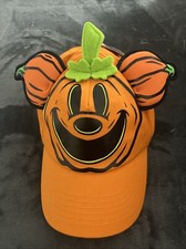 2024 Disney Parks Mickey Mouse Jack-o'-Lantern Glow-in-the-Dark Baseball Hat Cap picture