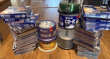 109 DVDR & 222 CD-R Sony CD-R - Memorex DVD-R - HP CD-R Recordable New / Opened  picture