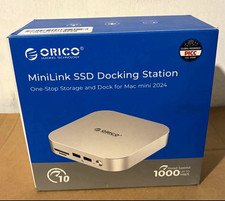 ORICO M49P Mac mini 2024 M.2 SSD Docking Station USB-C/USB-A Apple Silver picture