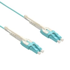 30m LC-LC Duplex 50/125 OM3 Multimode 10GB Fiber Patch Cable Aqua Uniboot 100FT picture