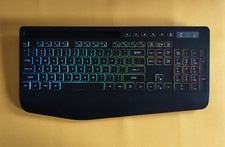 Truque KN213 Wireless Backlit Keyboard RGB Device Holder Silent Ergonomic 213DG picture