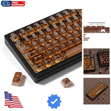 Brown Clear keycaps,Crystal Transparent keycaps 60 75 100 Percent,Ceramic Jel... picture