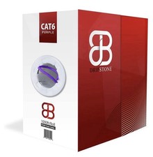 DRIPSTONE CAT6 1000ft Bulk Ethernet Cable 23AWG Solid CCA UTP 0.57mm Purple picture