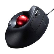 Sanwa Supply MA-TB177BK Wired Ergonomic Trackball Mouse - Black, New picture