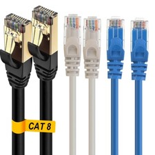 Cat8 Cat 6 5e Cable Ethernet LAN for Modem, Router, PS3, PS4,Xbox (3ft~66ft) Lot picture