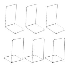 Clear Acrylic Book Ends Bookends for Shelves 7.08 x 4.72in MerryNine picture