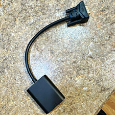 VGA/SVGA D-Sub Male to HDMI Female Adapter Cable w/ Micro USB Power, Black picture