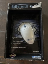Micro Innovations PS/2 Roll-n-Scroll 3-Button Wheel Wired Mouse Model #PD96i New picture
