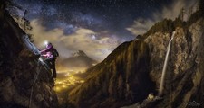 Landscape nature mountains clouds long exposure Custom Gaming Mat Desk picture