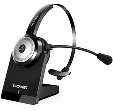 TECKNET Bluetooth 5.0 Headset Microphone for PC, USB Wireless Headset with Mic picture