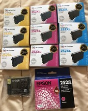 Lot of 11 new Printer Ink Cartridges 252XL - Magenta Cyan and Yellow picture