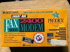 Rare New-In-Box Vintage 2400/9600 Fax Modem, Rockwell/Best Data picture
