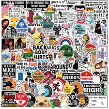 Loerykt 100 PCS Funny Stickers for Adults Snarky Meme Prank Meme100 picture