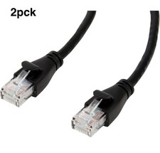 2 pc Amazon Basics RJ45 Cat-6 Ethernet Patch Internet Cable/1Gbps Transfer Speed picture