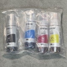 Epson 522 EcoTank Ink Ultra-high Capacity Bottle Black Cyan Magenta Yellow picture