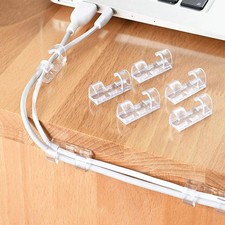 120 Pieces Self-Adhesive Cable Clips Finisher Wire Clamp Sticky Clear Cable Clip picture