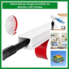 39-Inch Flexible Silicone Cord Hider: Pet & Child Safe Wire Concealer picture