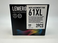 Lemero Ink Cartridge Replacement for 61XL HP Deskjet, Envy, Officejet- 2 Pieces picture
