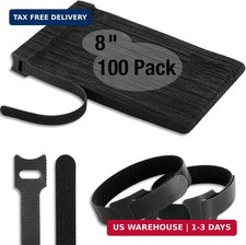 100 PCS Reusable Cable Ties with Hook and Loop, Multi-purpose Adjustable 8 In... picture