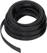 25 Ft - 1/2 Inch Expandable Braided Cable Sleeve, PET Cable Management picture
