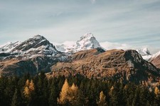 Landscape mountains snow forest Custom Gaming Mat Desk picture