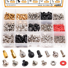 502Pcs Kit Surtido De Tornillos Para Computadora, Tornillos De Placa Base Par... picture
