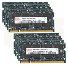 20GB Hynix 10X 2GB 2RX8 DDR2 800MHz PC2-6400S SO-DIMM Laptop RAM Memory PC6400 $ picture
