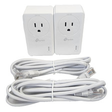 TP-Link AV1000 Powerline Ethernet Adapter Passthrough TL-PA7017P KIT EUC picture