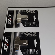 Lexar JumpDrive D40E Dual-Drive USB 3.2 Gen 1 256GB Silver USB-C USB-A 100MB/s picture