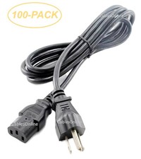 100-PACK 6ft PC Power Cord / Cable with 3-Conductor Power Plug,  PC-306 picture
