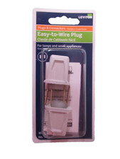 Leviton Easy 2 wire plug.  Package of 2 plugs.  #C22-00123-00W 10 amp. White NEW picture