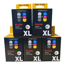 New Sealed Lot Of (5)Kodak Verite 5 XL Combo Pack Ink Cartridge Black & Color XL picture