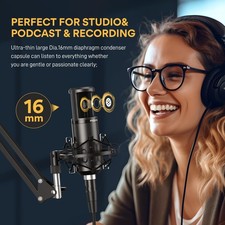 MAONO USB Audio Interface for PC & XLR Dynamic Microphone& Studio Headphone:... picture