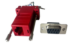 (QTY 6) C2G 02944 RJ45/DB9F Modular Adapter Red picture