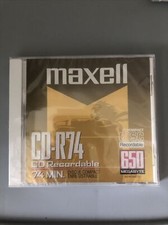 Maxell CD-R74 CD Recordable 74 min 650 mega Compact Disc  - New Factory Sealed. picture