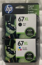HP 67XL Black & Tricolor Ink Set 3YP31BN 3YM57AN 3YM58AN Genuine OEM Retail Box picture