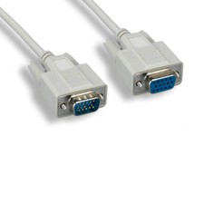 Kentek 3'ft VGA HD15 14Pin Video Extension Cord PC Monitor Legacy Equipment GRY picture