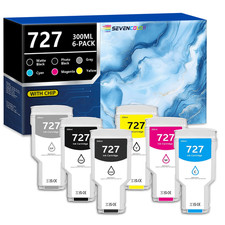 727 Ink Cartridges 300ML for DesignJet T2500 T930 Printer,  6-Pack picture