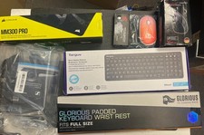 Keyboard Headset Mouse Corsair MM300 Pro Pad ROG Computer Accessory Lot of 7 picture