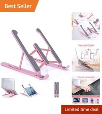 Compact Portable Laptop Stand - 6-Level Height Adjustment for Ultimate Comfort picture