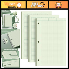 Engineering Paper 8.5x11 - 3 Pack Quad Ruled Notebooks, 5x5 Graph Sheets picture