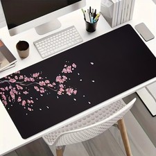 1pc Large Gaming Mouse Pad, Cherry Blossom Japanese Style Design Desk Mat √ picture