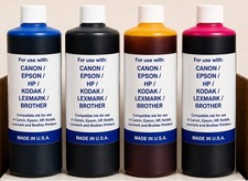 4x1000ml BULK INK REFILL FOR HP Canon Epson Lexmark Dell Brother INKJET PRINTER picture
