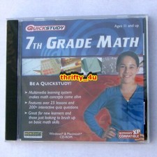 Selectsoft Publishing  CD-ROM Quick Study 7th Grade Math, PC & Mac, NIP SEALED picture
