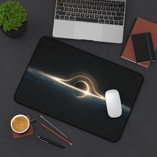 Glowing Black Hole Desk Mat | Space Galaxy Astronomy Mousepad picture