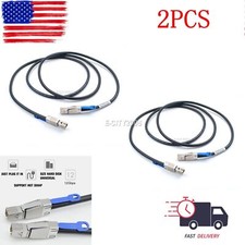 2PCS For DELL SFF-8644 to SFF-8644 Male External HD Mini SAS Cable GYK61 6FT 2M picture