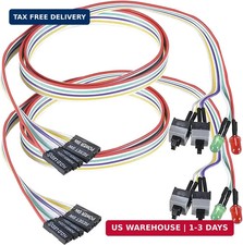 2 Pack 2-Pin PC Power Switch Cable 27-inch Desktop On Off Reset Push Button ATX picture